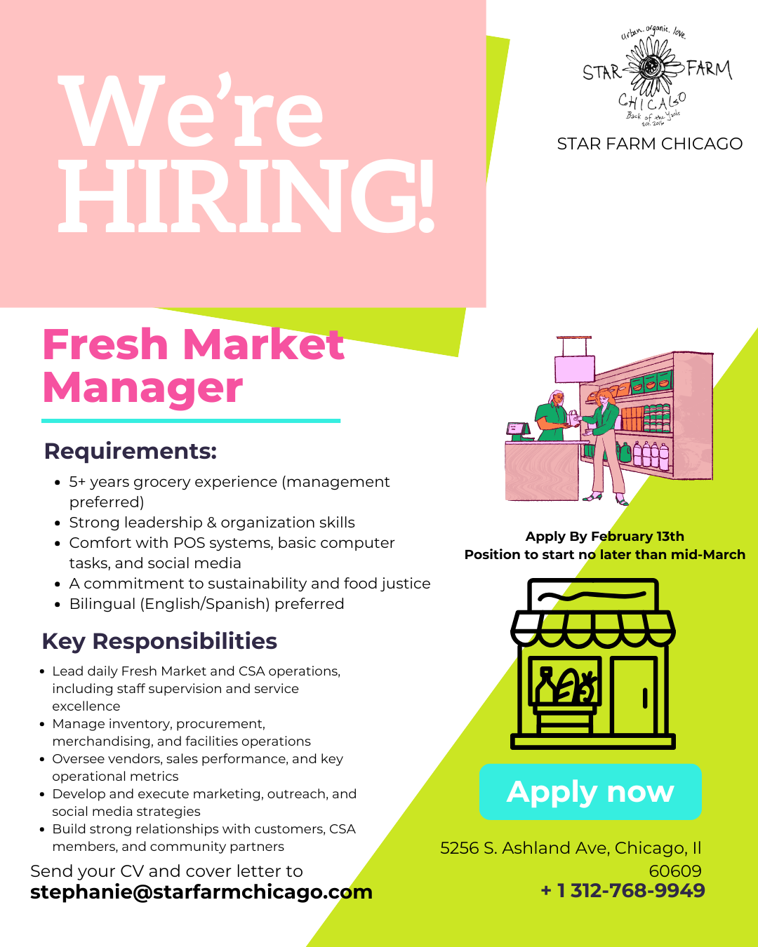 Fresh Market Manager Job Opening
