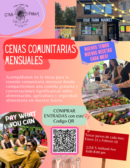 Monthly Community Dinner Ticket (Sliding Scale)