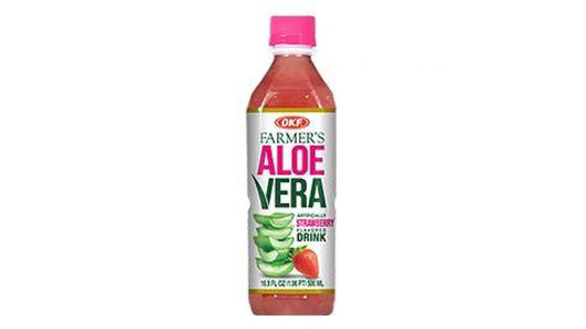 OKF Farmer's Strawberry Aloe Vera juice 16.9 fl. oz.